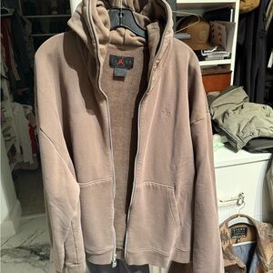 Jordan Cactus Jack Men's brown Tan Zip-Up Sweater XL Brand New